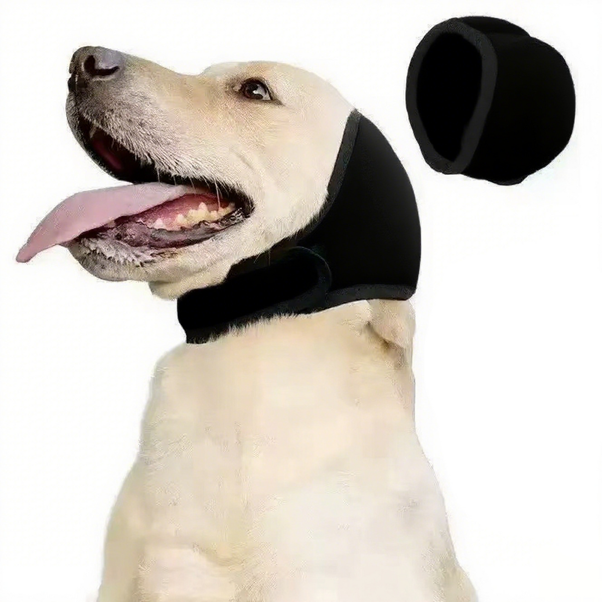 Hörselskydd för hund i svart