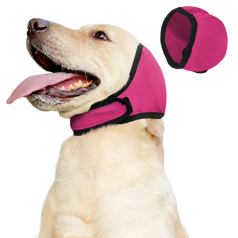 Hörselskydd för hund i cerise