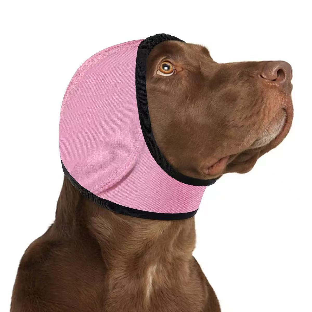Hörselskydd för hund i rosa
