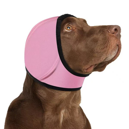 Hörselskydd för hund i rosa